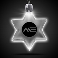 24" White Star of David Light-Up Pendant Necklace